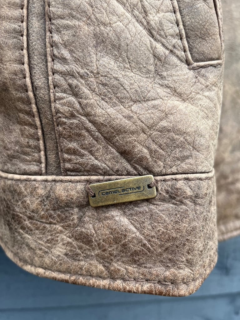 Carmel Active Vintage Leather Jacket Men’s Size L Colour Brown