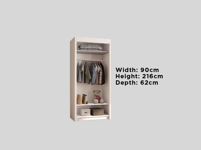 Brand New - Chicago Mirror Sliding Door Wardrobe - Grey - SAME/NEXT DAY DELIVERY