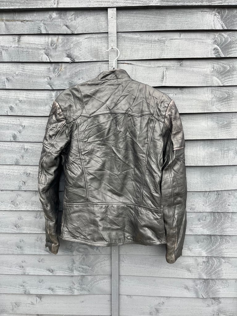 Vintage Motorcycle Leather Jacket Women’s Size 46 Uk Size 8 In Black