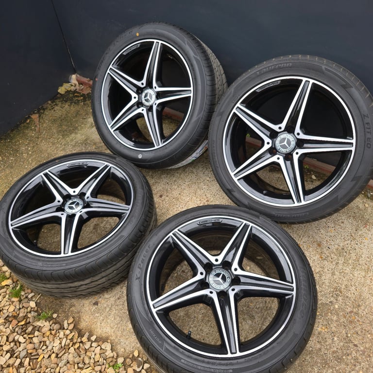 Genuine Mercedes E Class AMG 18" Alloy Wheels W213 Night Edition Goodyear