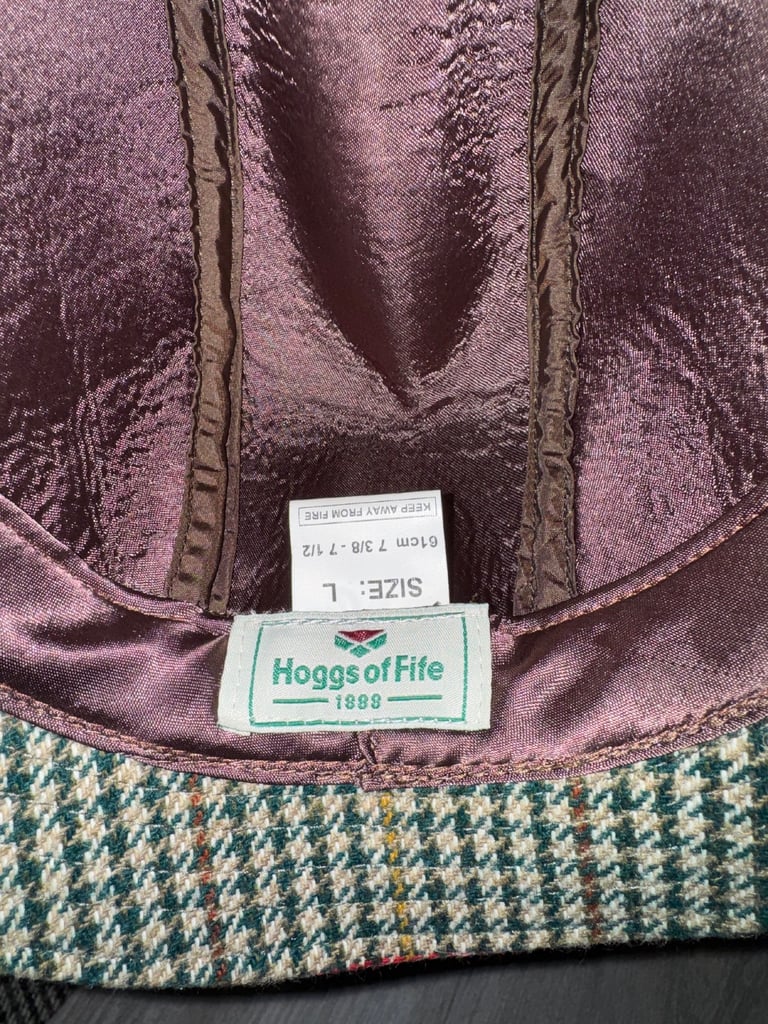 Bucket hats from Hogs of Fife size large
