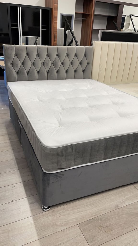 image for ** Divan Bed Set UK – 30% Discount | Luxury Velvet | Free Delivery 🏠 **