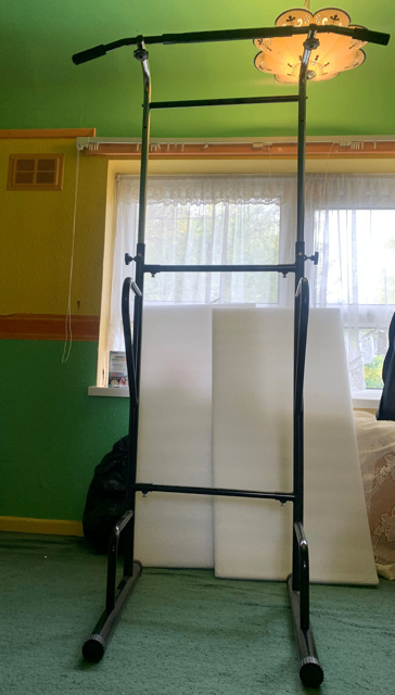 image for Barbell + Dumbbell + Pull up dip frame 
