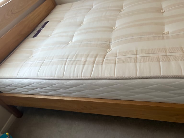 Solid wood frame and mattress