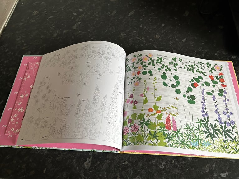 Brand new Usborne Wild Garden colouring transfer book