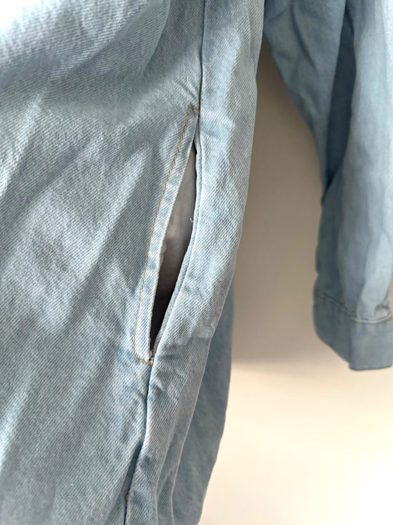 Cameo Rose oversized denim jacket, Large