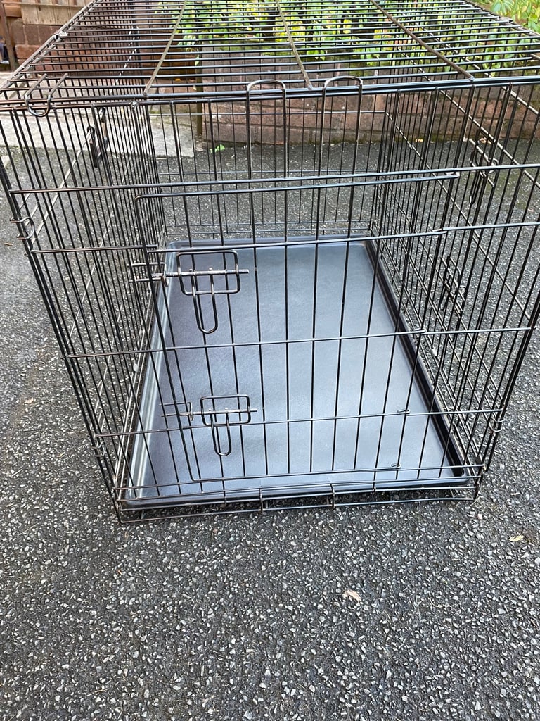 Medium Pet Cage Double Door Folding 