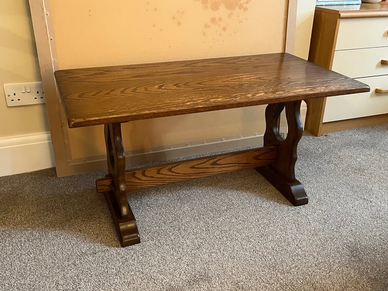 image for Jaycee oak coffee table TV stand
