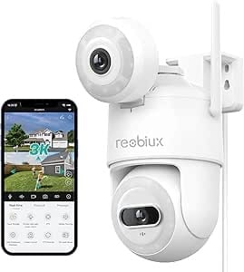 REOBIUX K8Q 2K Dual-Lens IP66 Waterproof Outdoor Security Camera