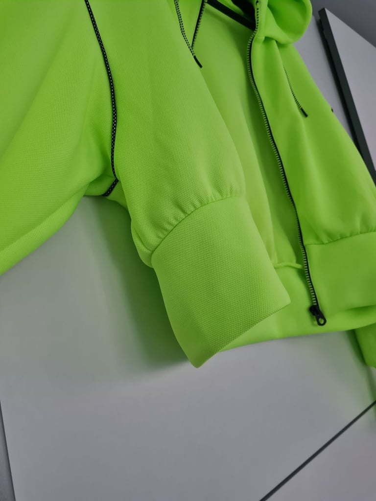 S/M Zara Neon limited edition zip-up hoodie zipped 