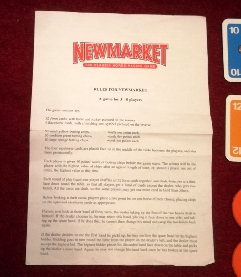 Newmarket The Classic Horse Racing Game Gibsons Games Complete
