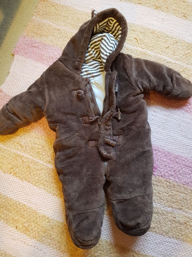 Warm brown bear outfit 0-3m