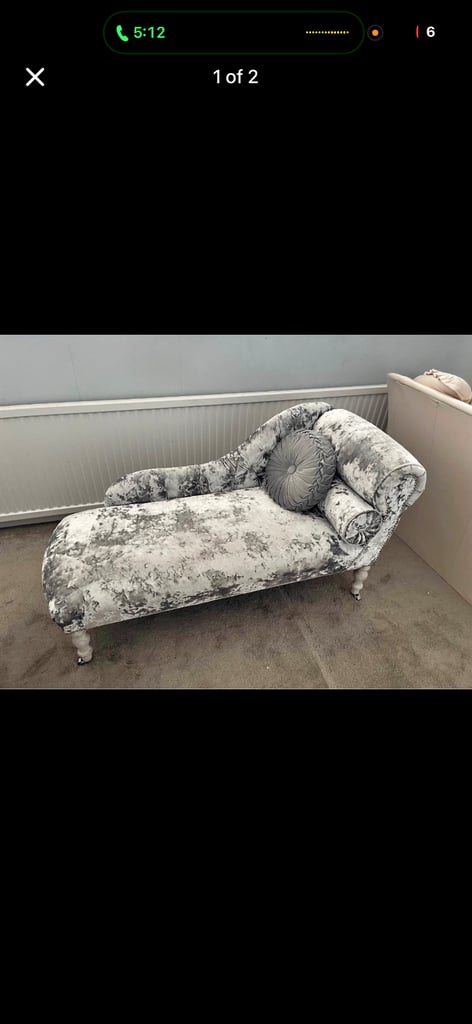 £40 crushed velvet chaise collection Basildon no holding 