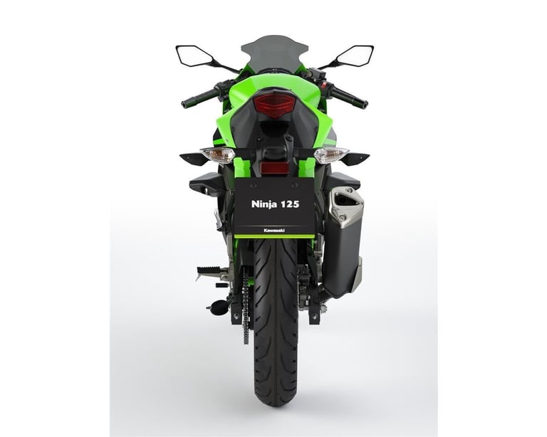 New 2026 Kawasaki Motorcycle Ninja 125 Green Grey Due November