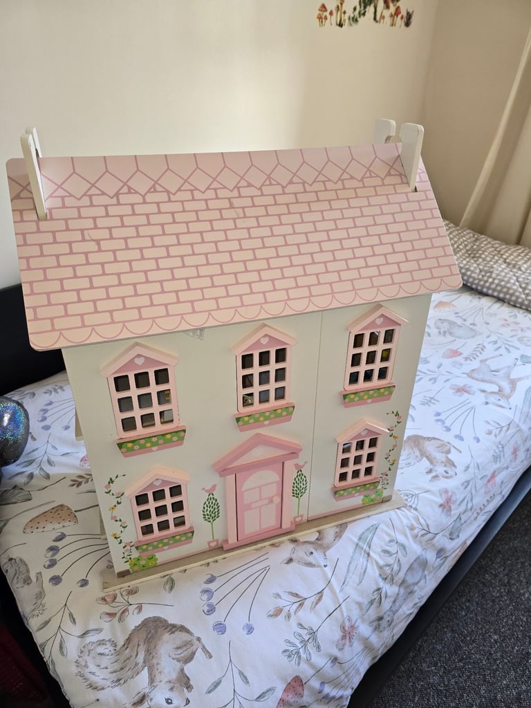 image for Wooden dolls house with accessories 