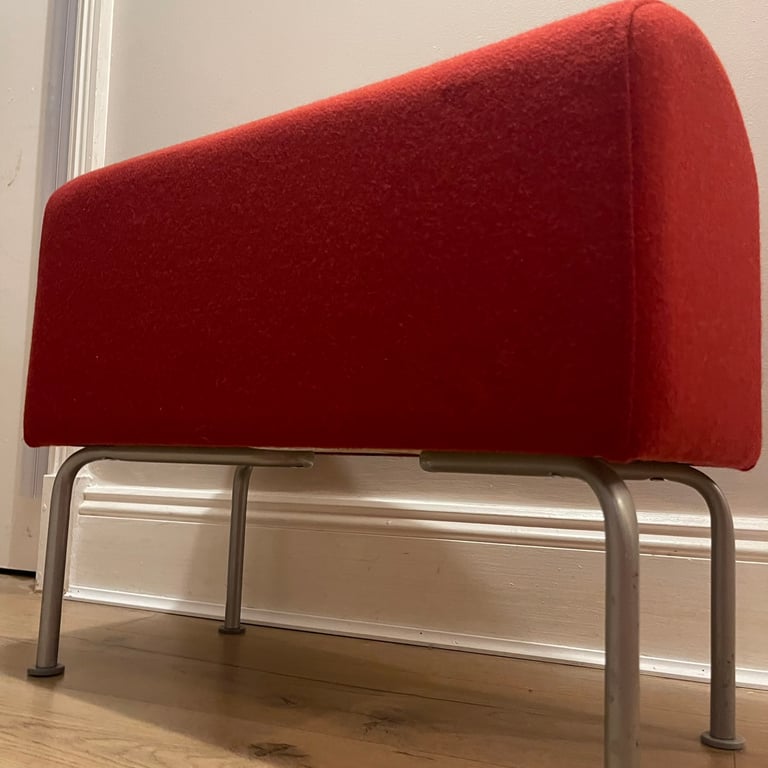 IKEA Pastill Wool Ottoman/ Postmodern Bench/ Vintage Ikea Upholstered