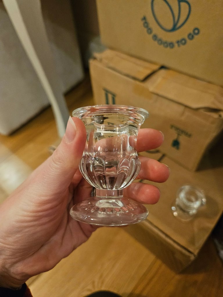 48 glass candle holders