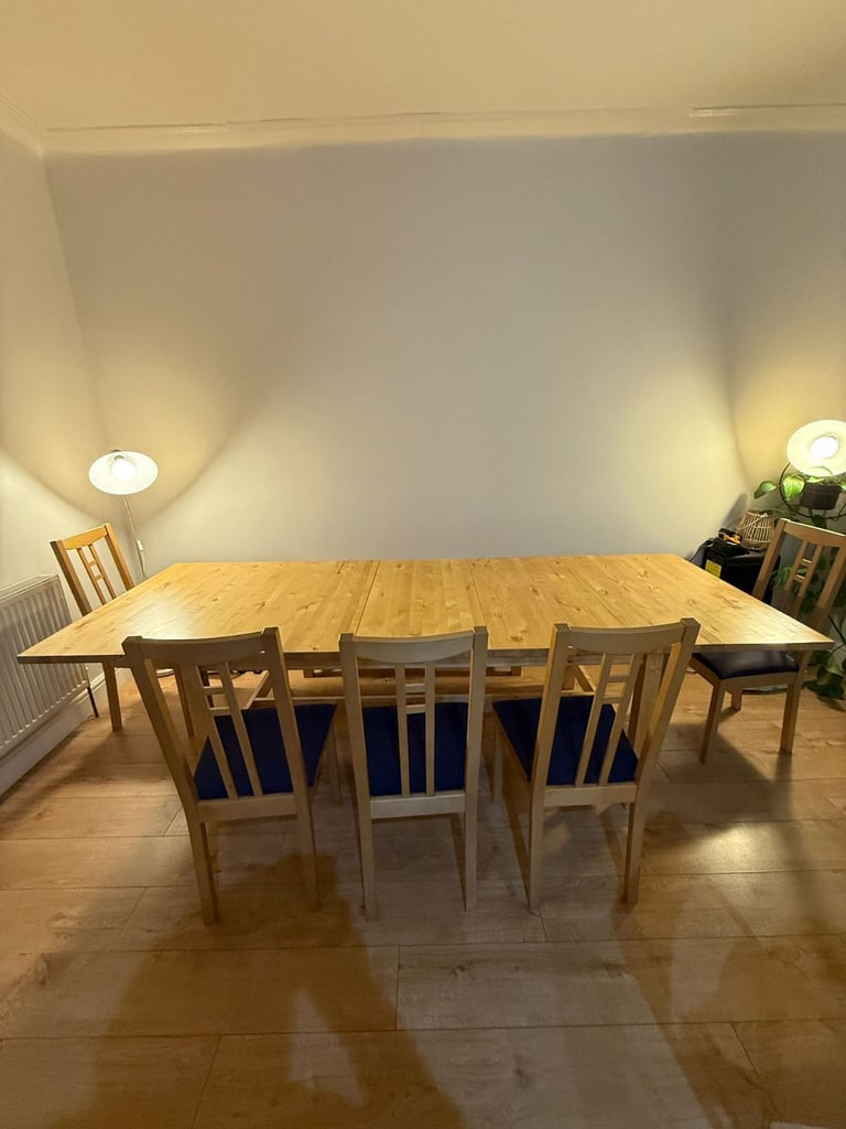 image for PINE EXTENDABLE DINING TABLE
