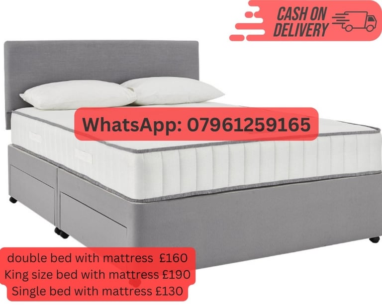 DOUBLE BED WITH MATTRESS FOR SALE >SINGLE SIZE BED >DOUBLE SIZE BED