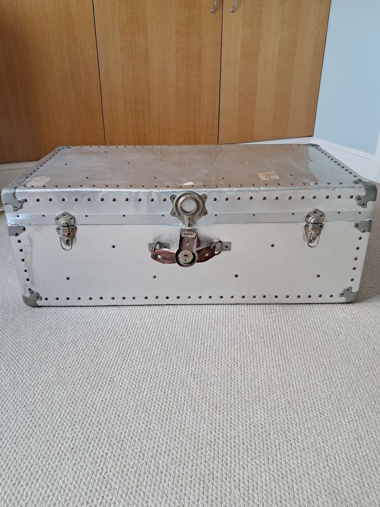 Vintage aluminium trunk