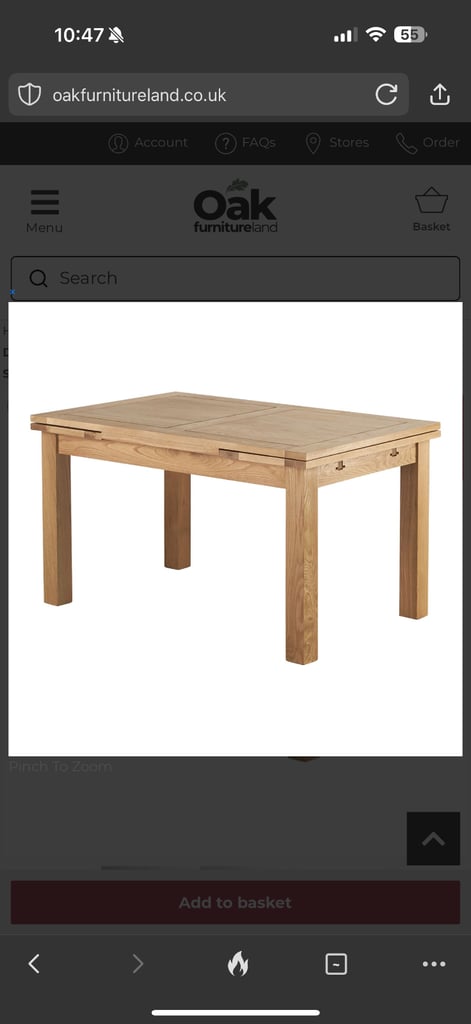 Solid Oak Extending Dining Table & Chairs 