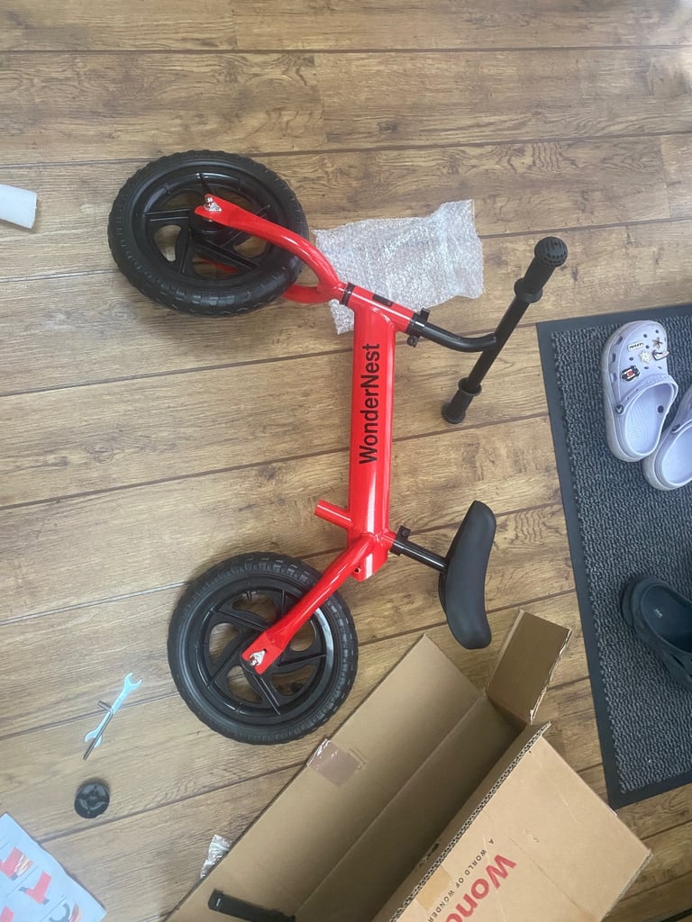 New- WonderNest Balance Bike for Kids Ages 3+ –,12 Inch No Pedal Toddler Bicycle Adjustable Seat