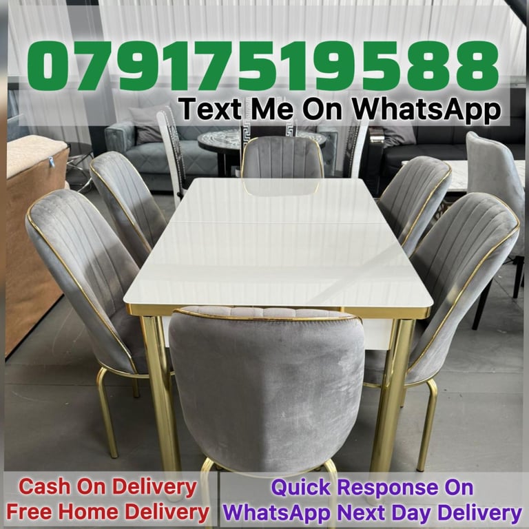 image for extendable dining table with 6 chairs
