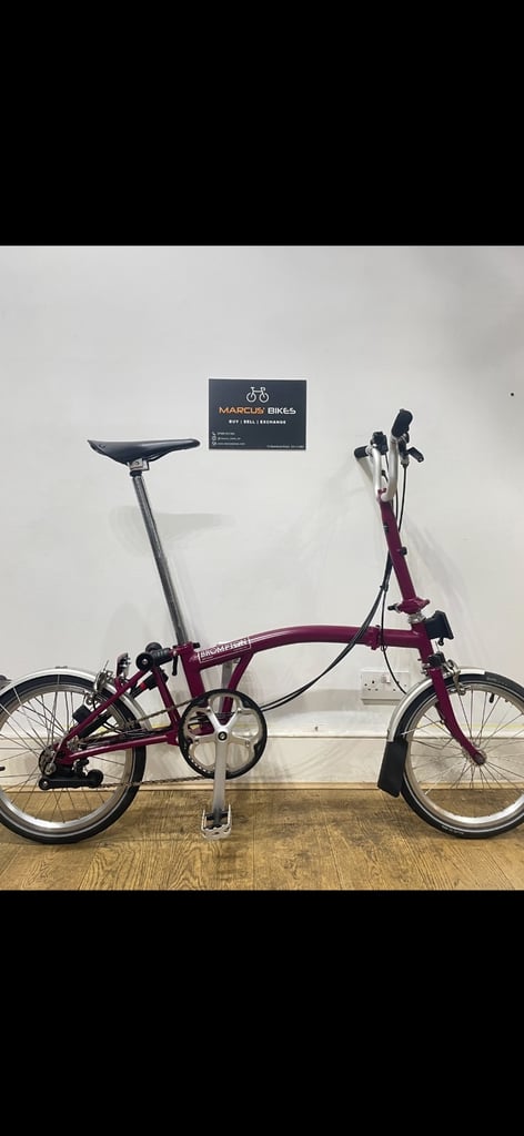image for Brompton M6L (C Line Explore) - Brooks Saddle - Claret