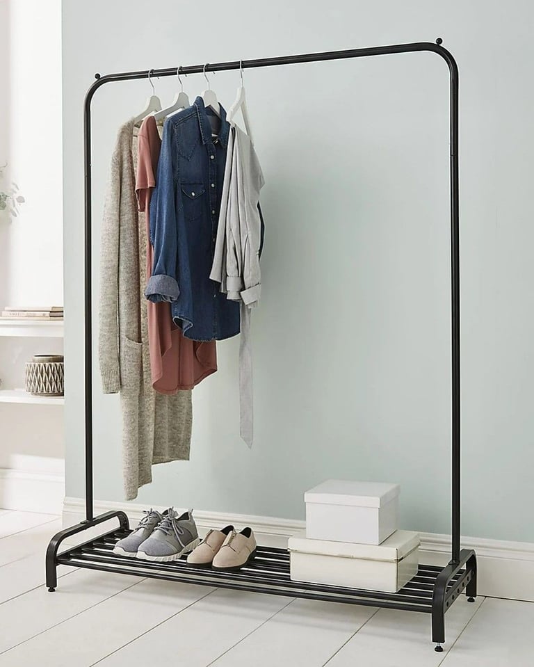 Clothes rail Freestanding Black