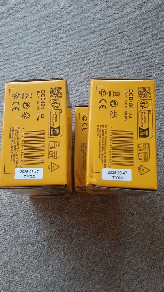 Dewalt 18v 5ah Battery. £40 each.