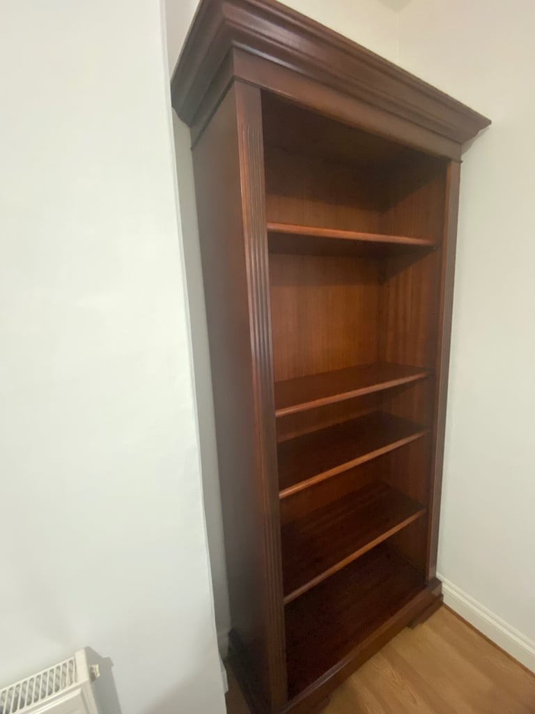 Cherrywood tall bookcase VGC 192cm