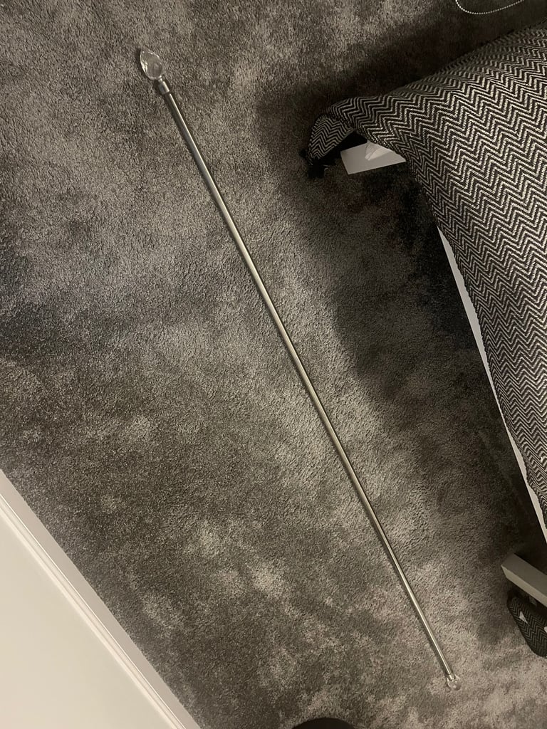 Chrome curtain pole length 200cm 