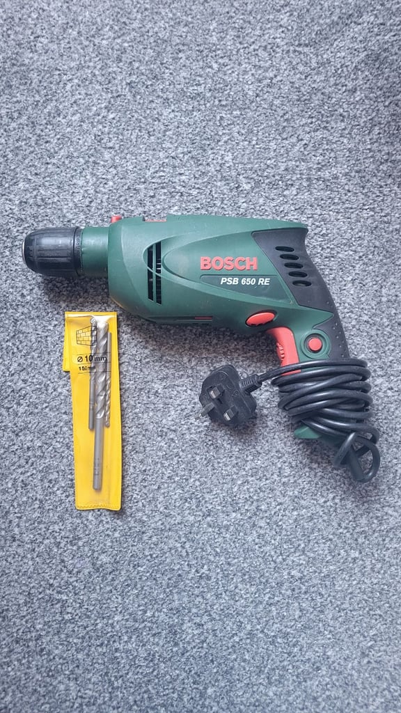 image for BOSCH PSB 650 RE drill and 3 drill bits