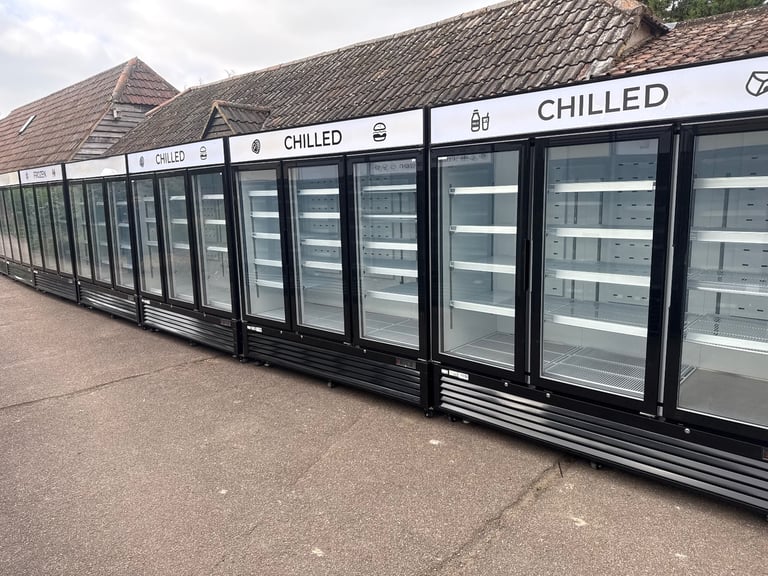 image for Commercial upright display fridge or freezer double triple single available new 