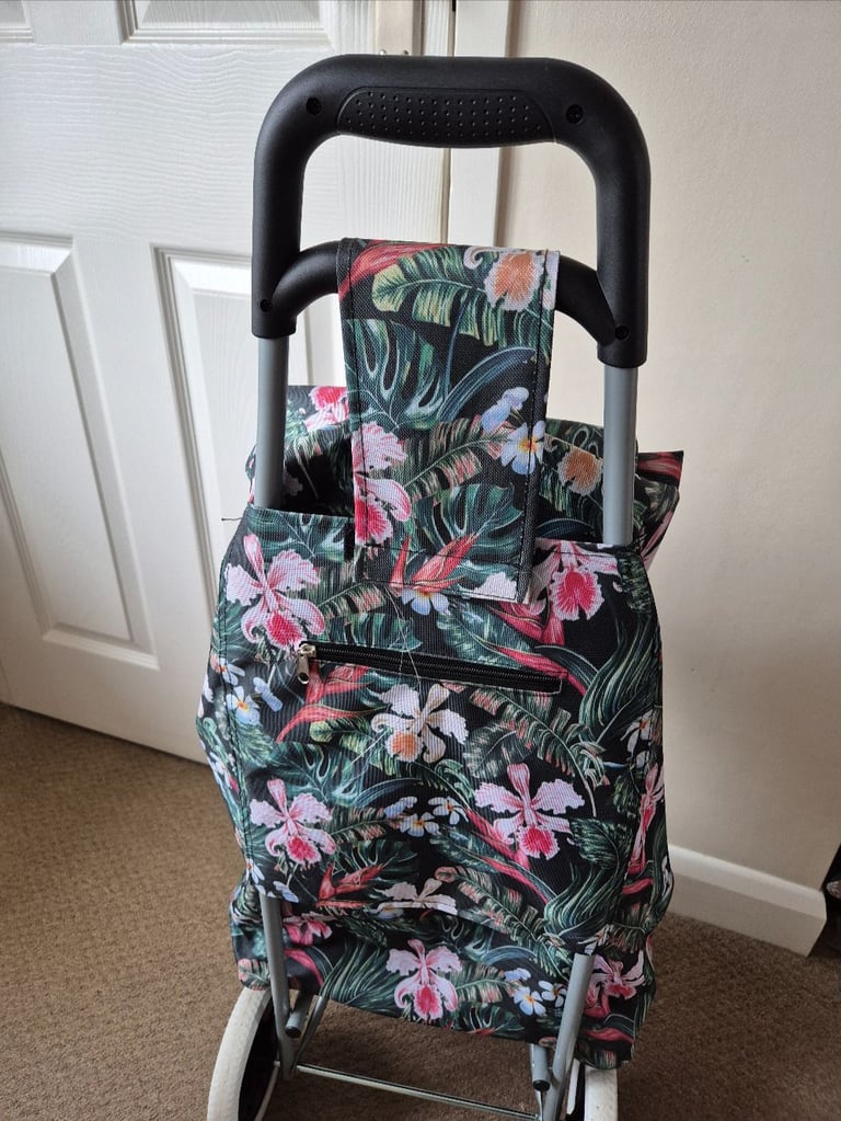 Rocklanks London ARIANA Shopping Trolley - floral design, in excellent condition