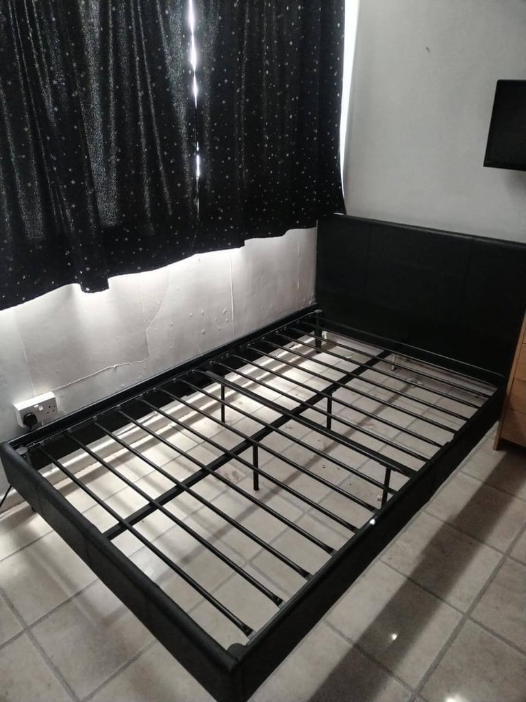 Small double faux leather bed frame 