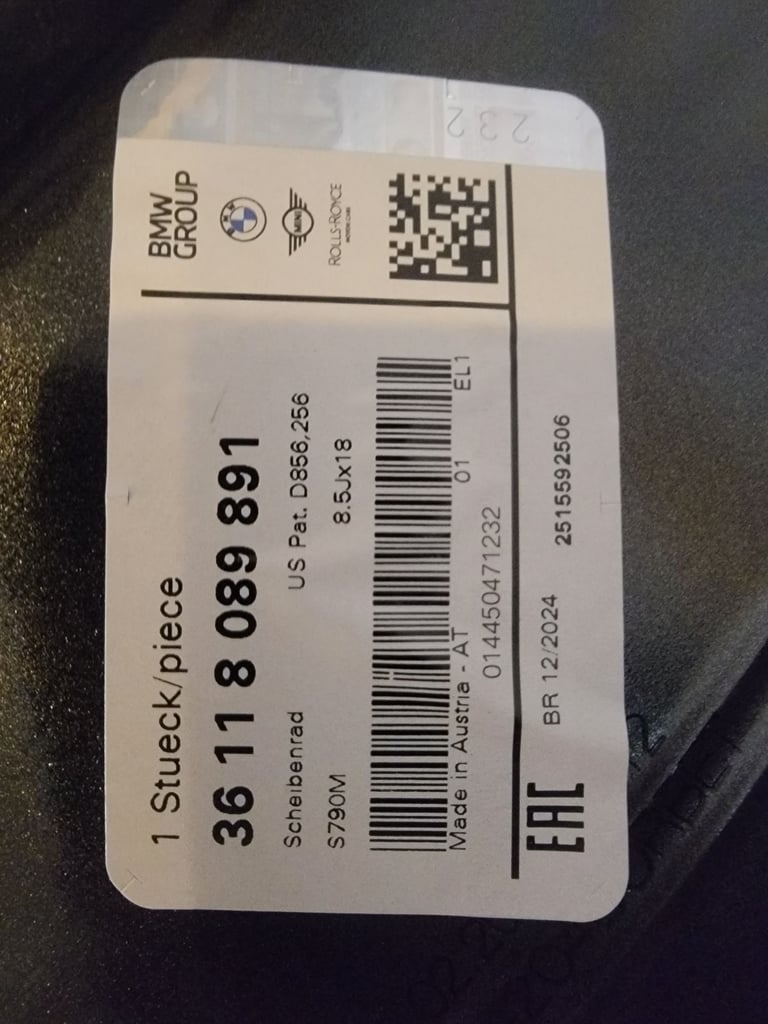 BMW 18" Wheel Rim Disc Light Alloy Orbit Grey 8.5Jx18 