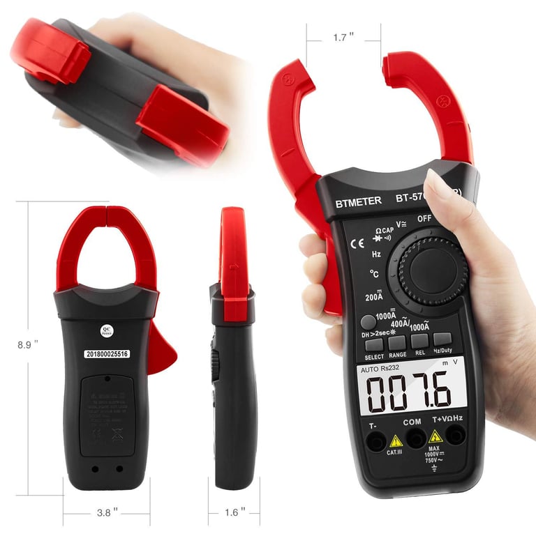 BNIB Clamp Multimeter 6000 Counts Auto-Ranging True RMS AC/DC