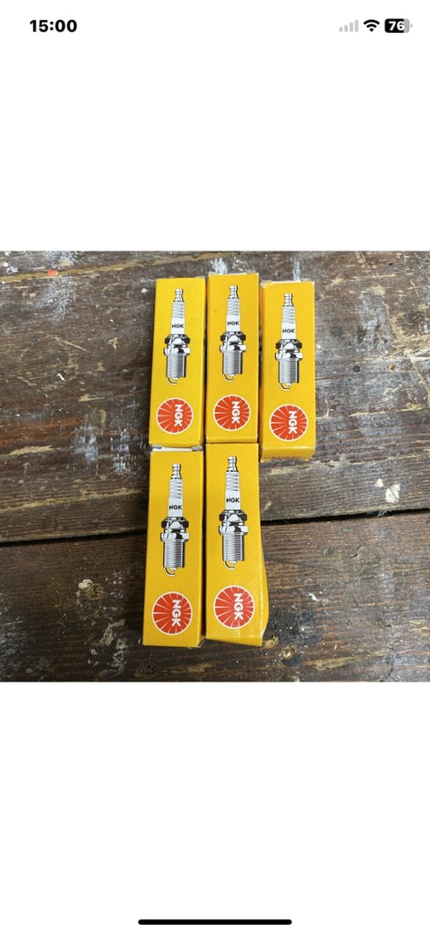 image for Motorcycle x 5 NGK B8HS spark plugs new