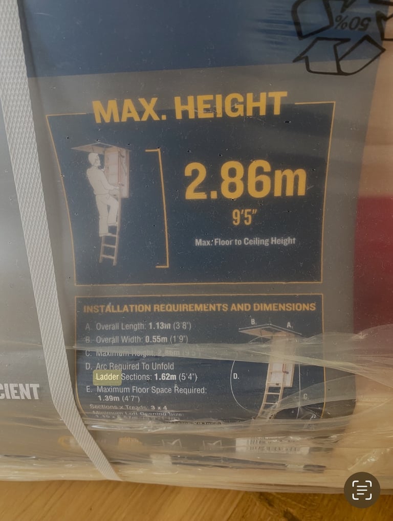 Werner 2.86m Loft ladder (still in package) 