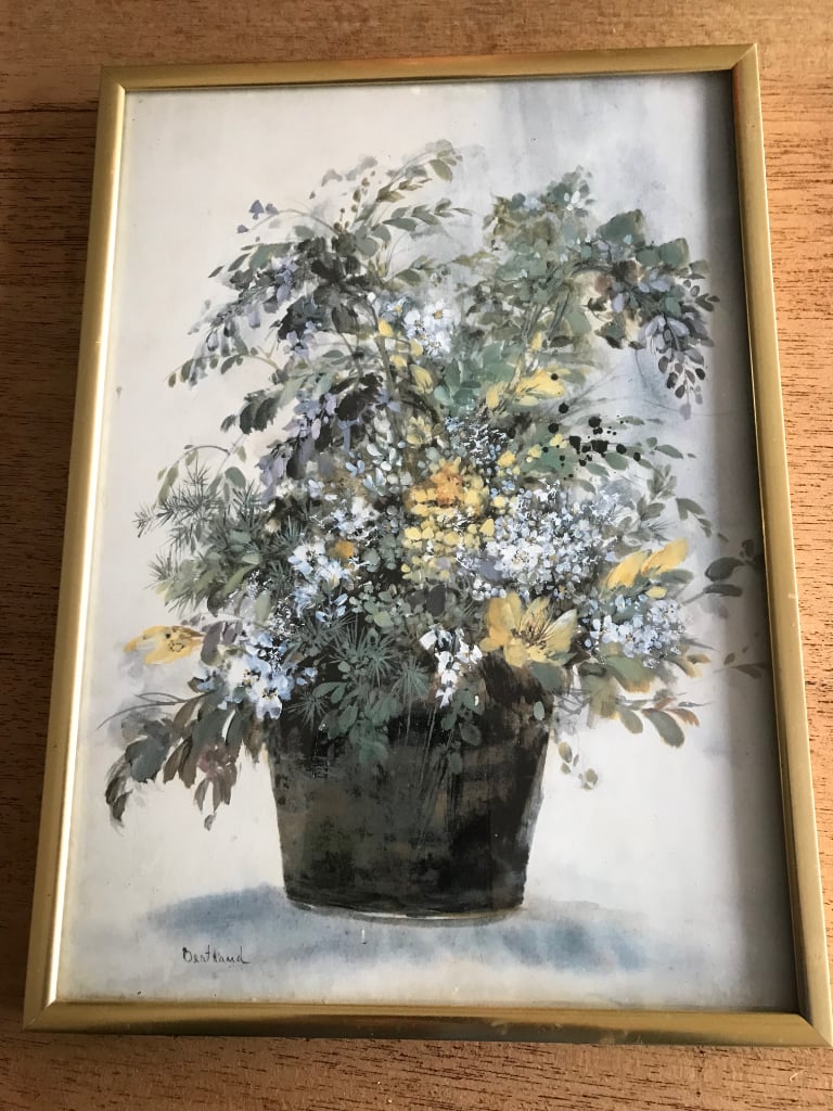 image for Metal Framed print of Pot of Flowers