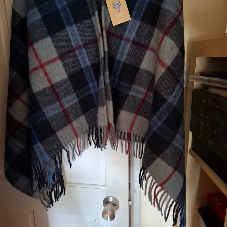 Great Scot oversized Douglas Navy scarf/shawl