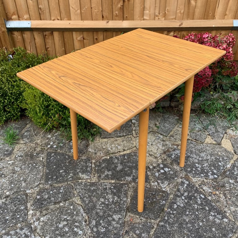 Vintage Formica Drop Leaf Dining Table 