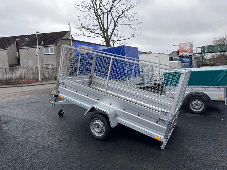 BRAND NEW 8,7ft x 4,2ft SINGLE AXLE WITH 80CM MESH NIEWIADOW TRAILER 750KG