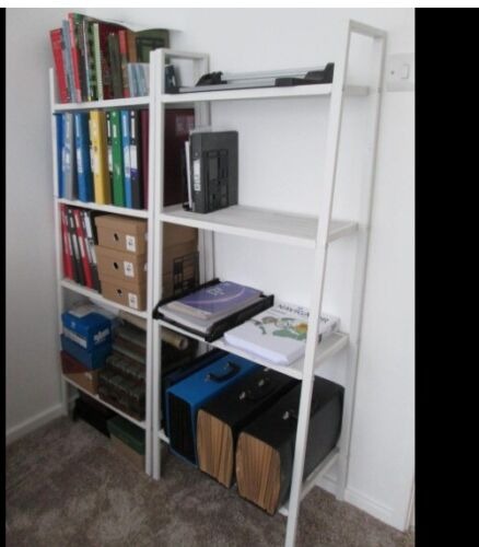 Brand New FLATPACK Metal 4 Tier Ladder Bookcase Bookshelf 