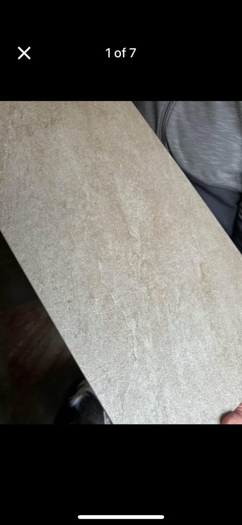 Reduced £250 28sq mtr cream stone effect tiles by Vitra. 