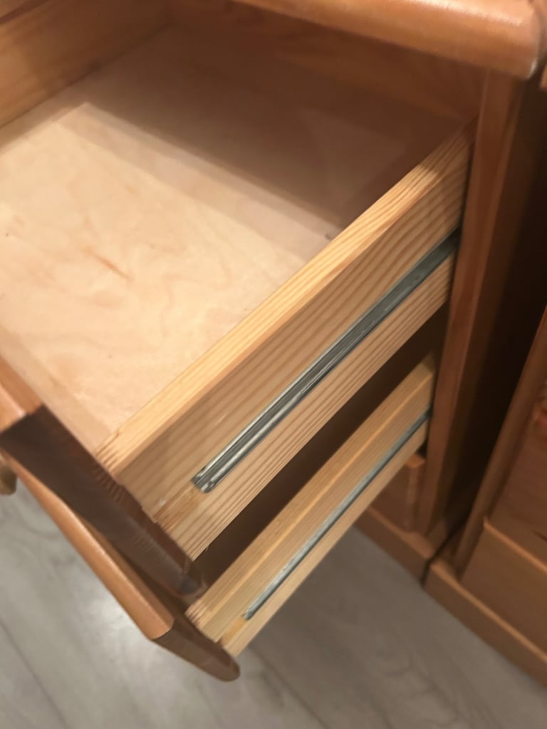 Pine bedside drawers x 2 