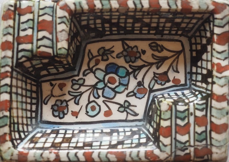 image for Vintage Hand Painted Italian Ceramic Ashtray