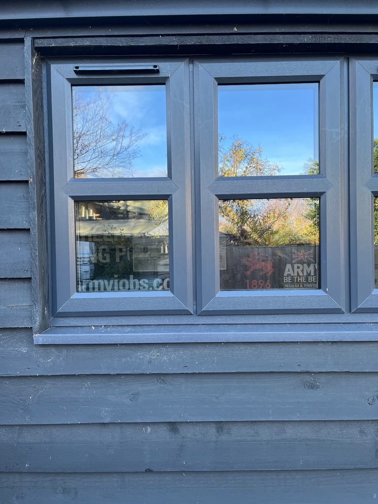 Dark grey window upvc