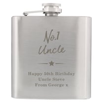 Personalised No.1 Hip Flask